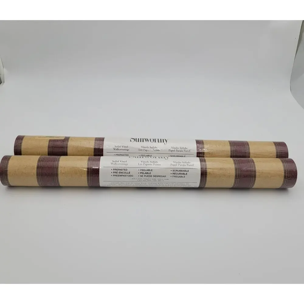 2 Rolls SUNWORTHY MP060695 Microban Stripes Vinyl Wallpaper 1 Bolt 56 Sq Ft
